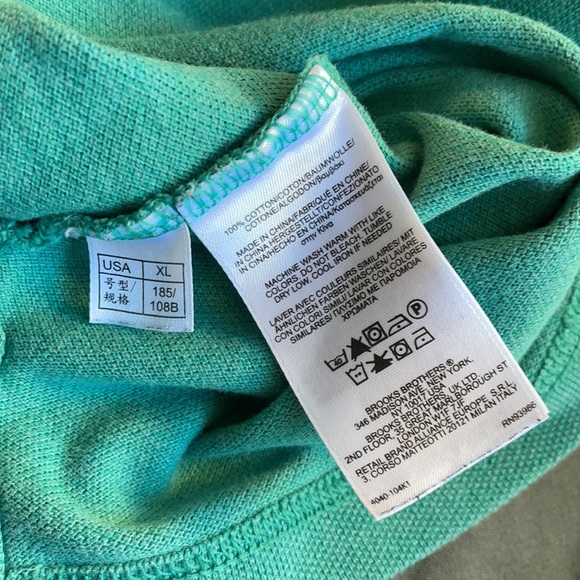 Brooks Brother’s Polo Shirt XL Turquoise - Picture 6 of 6